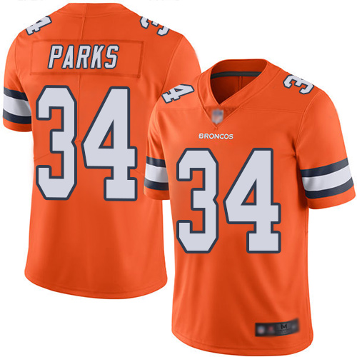 Men Denver Broncos #34 Will Parks Limited Orange Rush Vapor Untouchable Football NFL Jersey->denver broncos->NFL Jersey